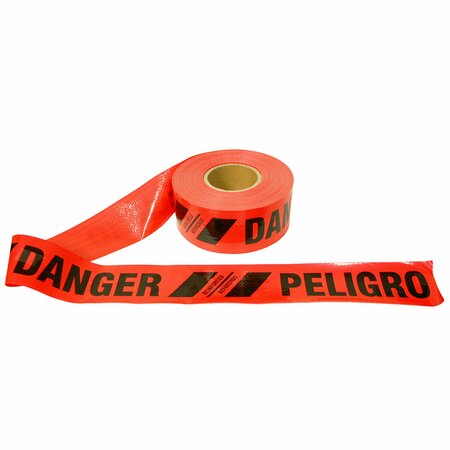 CORDOVA Barricade Tape, DANGER/PELIGRO, 6 mil, 12PK TR60213